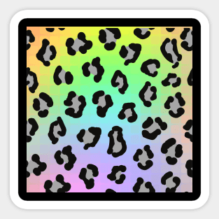 Rainbow Leopard Print Sticker